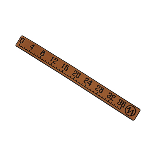 36" Marine Mat Peel and Stick Fishing Ruler- Toffee/Black