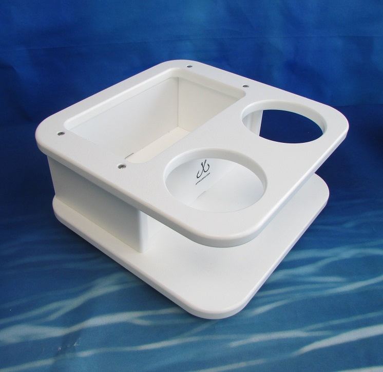 Double Beverage Holder with Large Catchall Storage