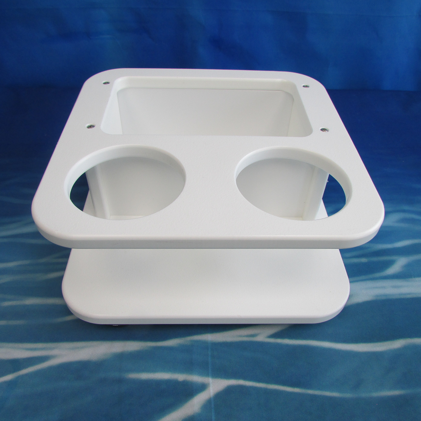 Double Beverage Holder with Large Catchall Storage