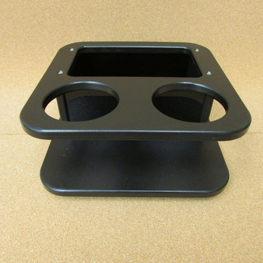 Black Two Cup Holder W/LG Storage