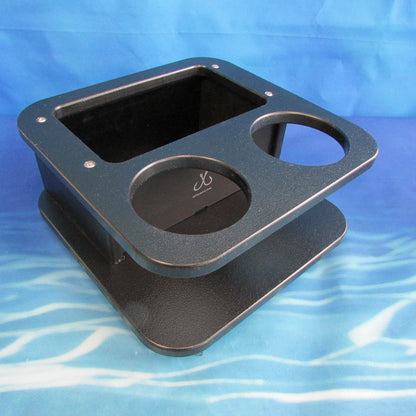 Double Beverage Holder with Large Catchall Storage
